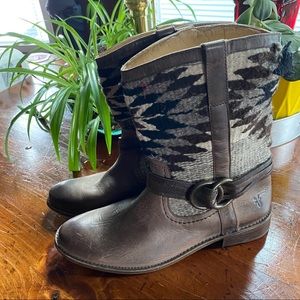 Frye Western Sweater Boots size 10